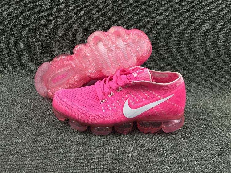 Nike Flyknit Air VaporMax 2018 Women's Running Shoes Pink White